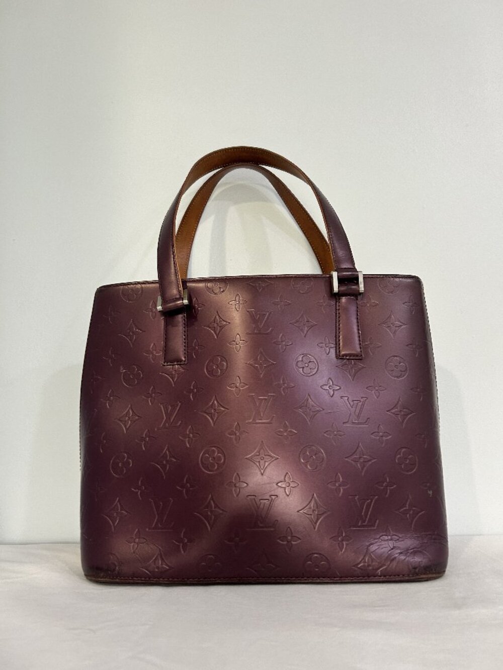 Louis Vuitton Monogram Vernis Houston Tote Burgundy - Picture 3 of 13